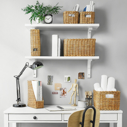 IKEA TRUMMIS (ИКЕА ТРУММИС) — Корзина, ротанг ручной работы, 18x25x14 см, фото 3