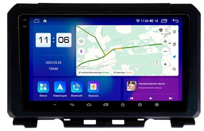 Магнитола для Suzuki Jimny 2019+ - Parafar PF126RN2K на Android 13, Быстрая, QLED+2K, CarPlay, 4G SIM-слот