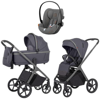 Коляска Carrello Vector CRL-6550 и автокресло Cybex Cloud G i-Size Lava Grey 3 в 1 Landscape Grey