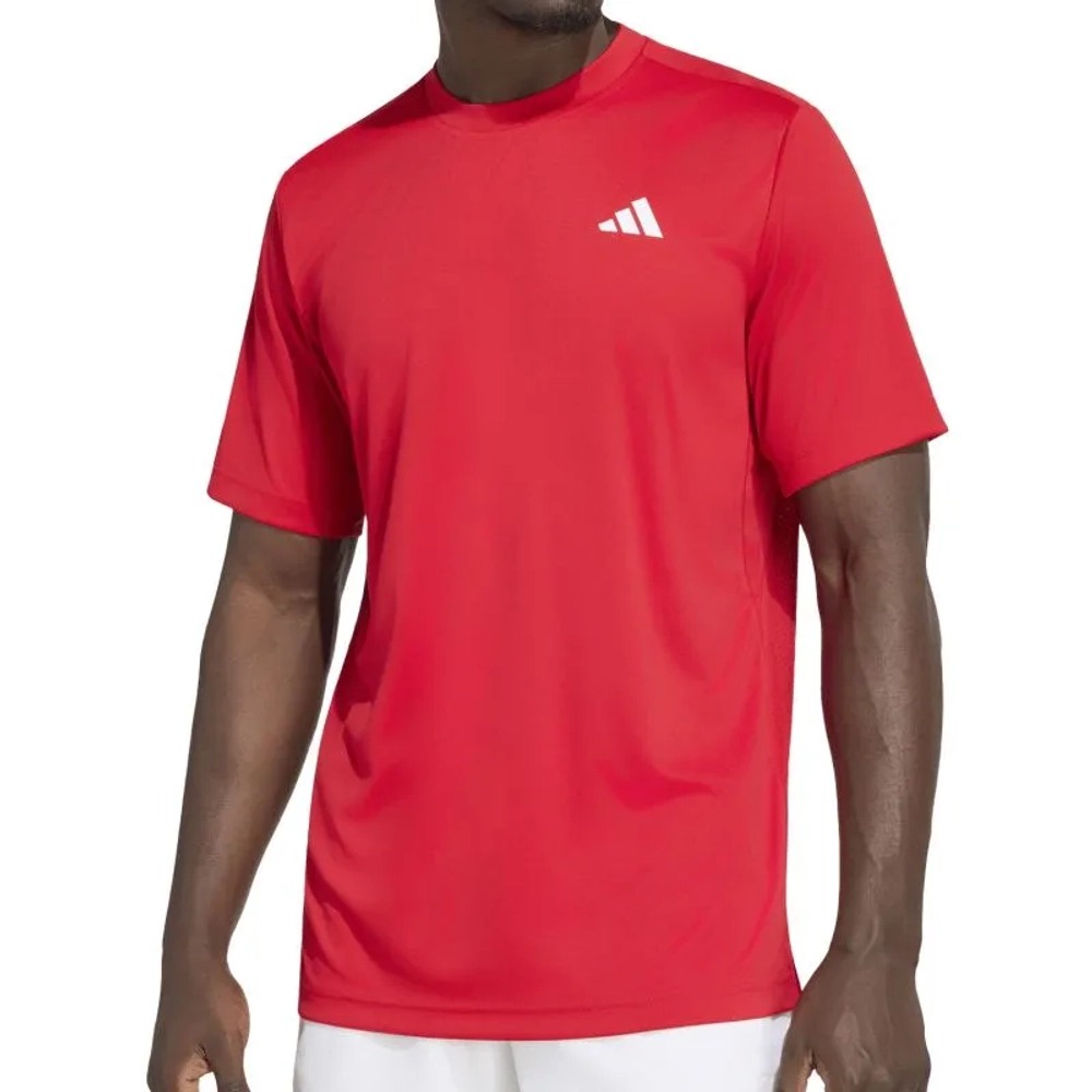Мужская теннисная футболка Adidas Club Tennis Climacool - better scarlet
