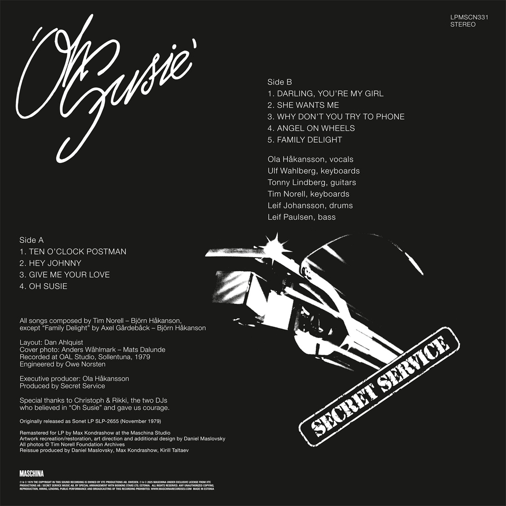 LP: Secret Service — «Oh Susie» (1979/2025) [Limited Orange Vinyl]