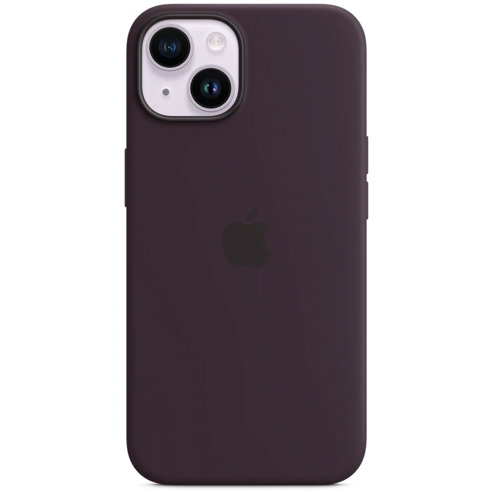 Силиконовый чехол с поддержкой MagSafe Apple Silicone Case для iPhone 14, Elderberry (Черничный)