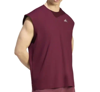 Мужская теннисная футболка Adidas Oversized Sleeveless - maroon