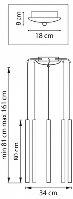 Подвесная люстра Lightstar Tubo L5T747447