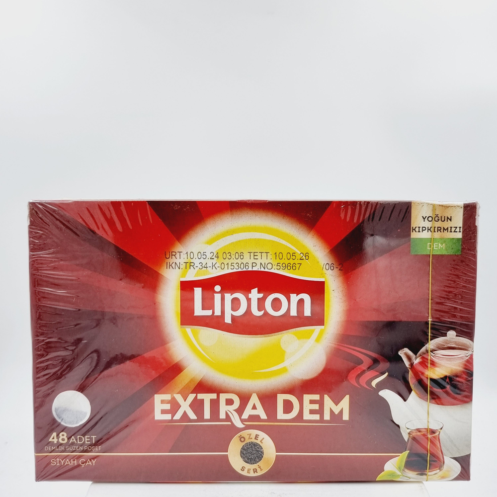Чай черный пакетированный Lipton Extra Dem Infuser, 2 упаковки по 48 пакетиков, 306 г (Турция)