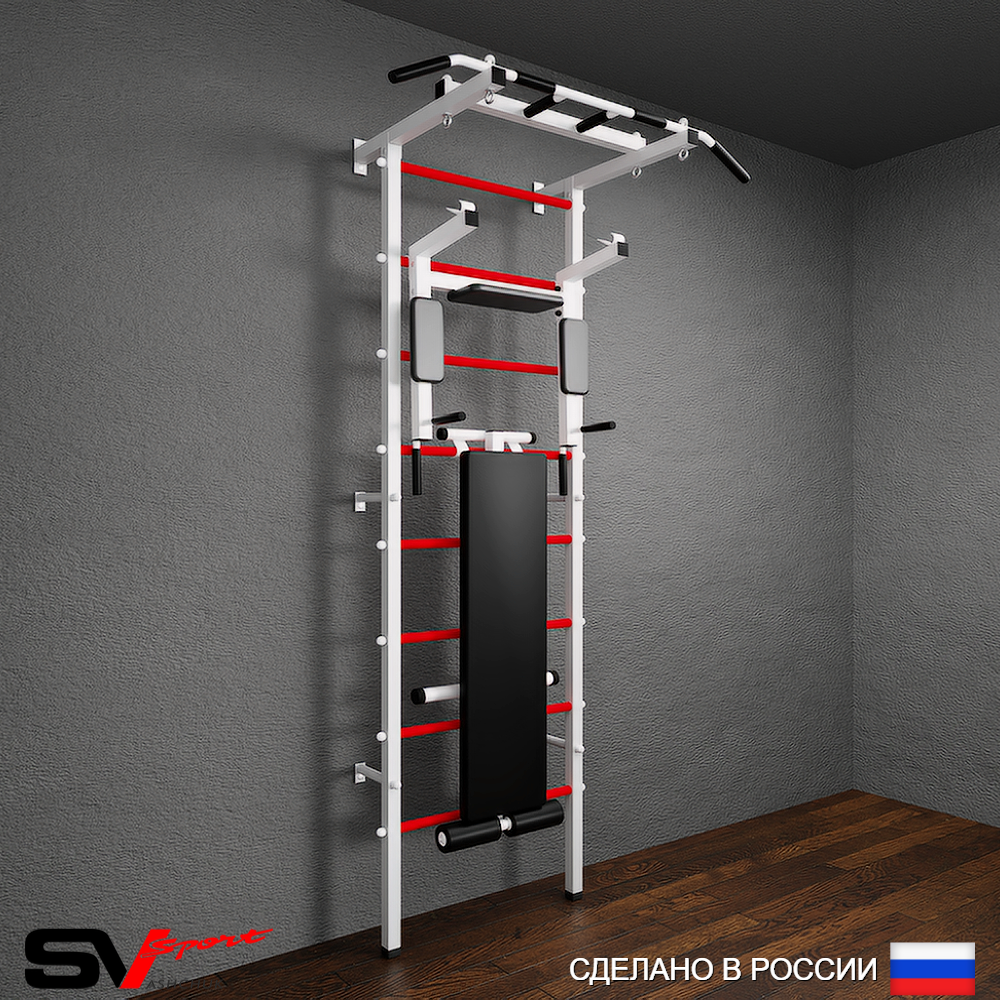 жШведская стенка Sv Pro 804 (Турник Pro/Брусья/стойка/Скамья)