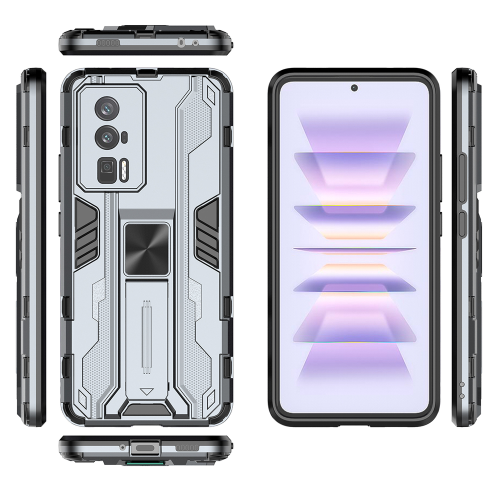 Противоударный чехол с подставкой Transformer для Poco F5 Pro