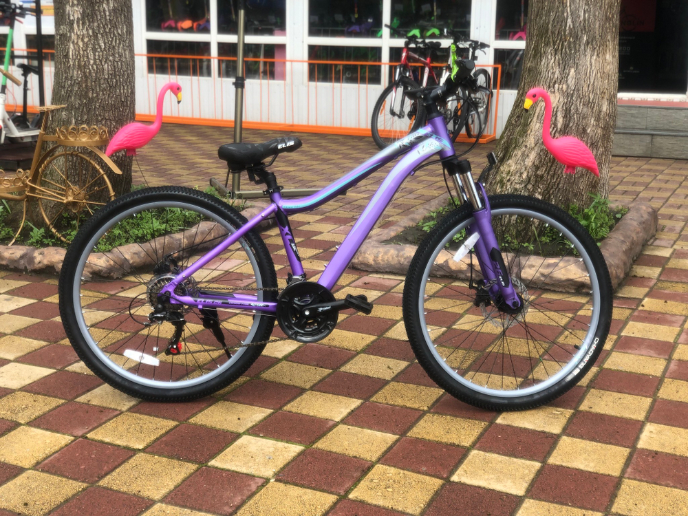 Велосипед TechTeam Elis 26"х15" фиолетовый 2021