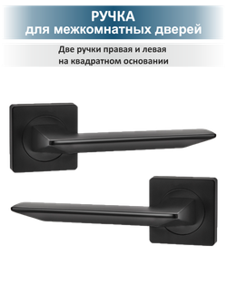Комплект фурнитуры для межкомнатных дверей чёрный ULTRA