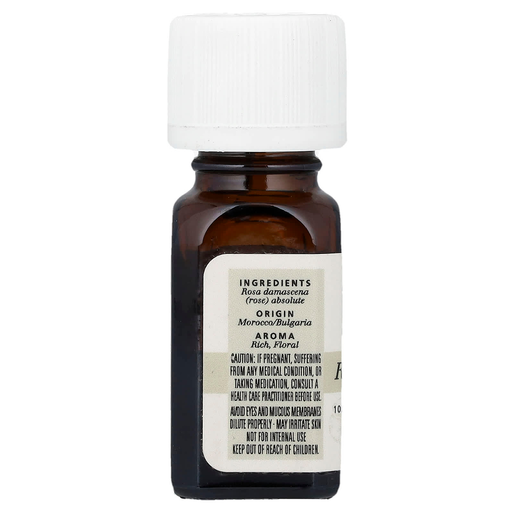 Aura Cacia, 100 % чистое эфирное масло, розовый абсолют, 3,7 мл (0,125 жидкой унции)