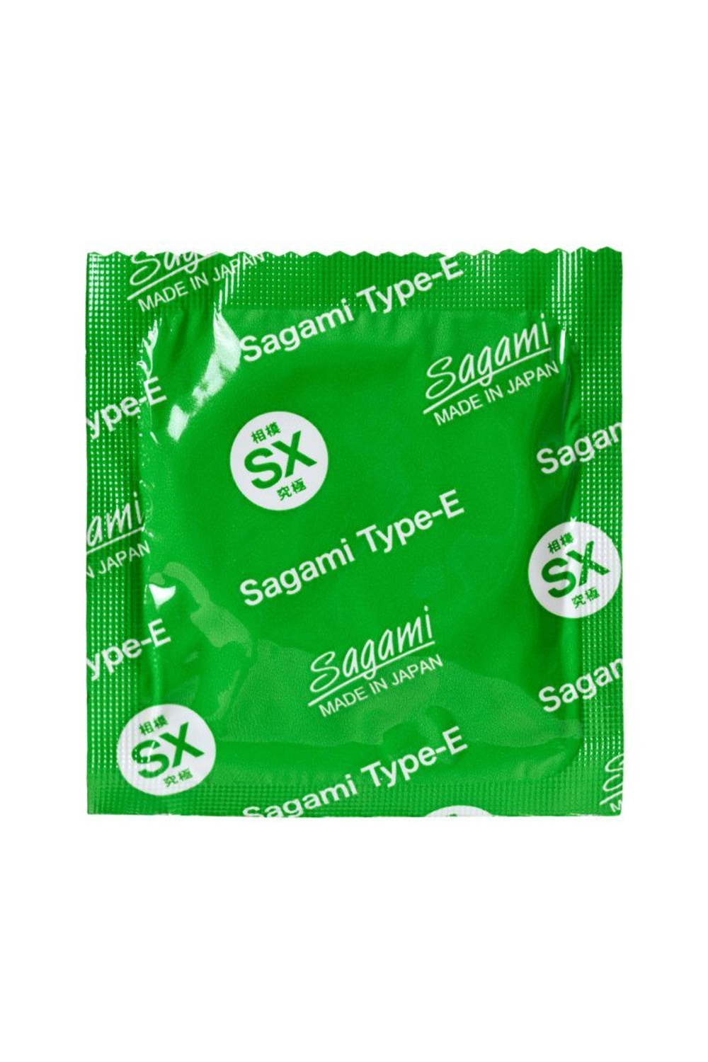 Презервативы Sagami Xtreme Type-E с точками - 3 шт. (Цвет: зеленый)