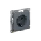 Розетка с заземлением и защитными шторками Systeme Electric AtlasDesign Грифель ATN000745