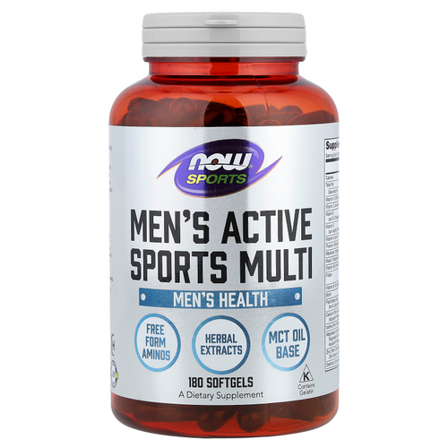 NOW Foods, Sports, Men's Active Sports Multi, комплекс витаминов для мужчин, 180 капсул