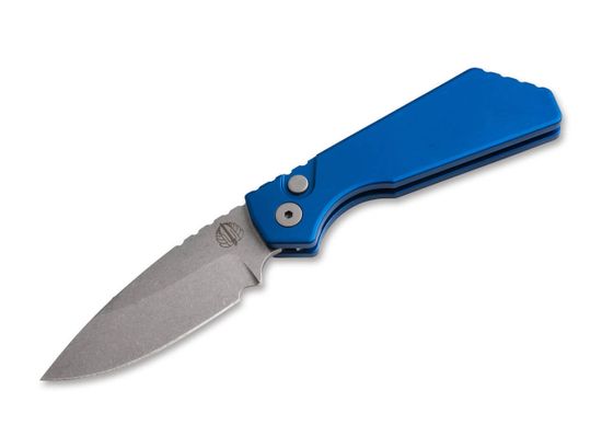 Автоматический нож PTPT201-Blue Strider PT - синяя алюм. рук-ть, клинок стоунвош Magnacut