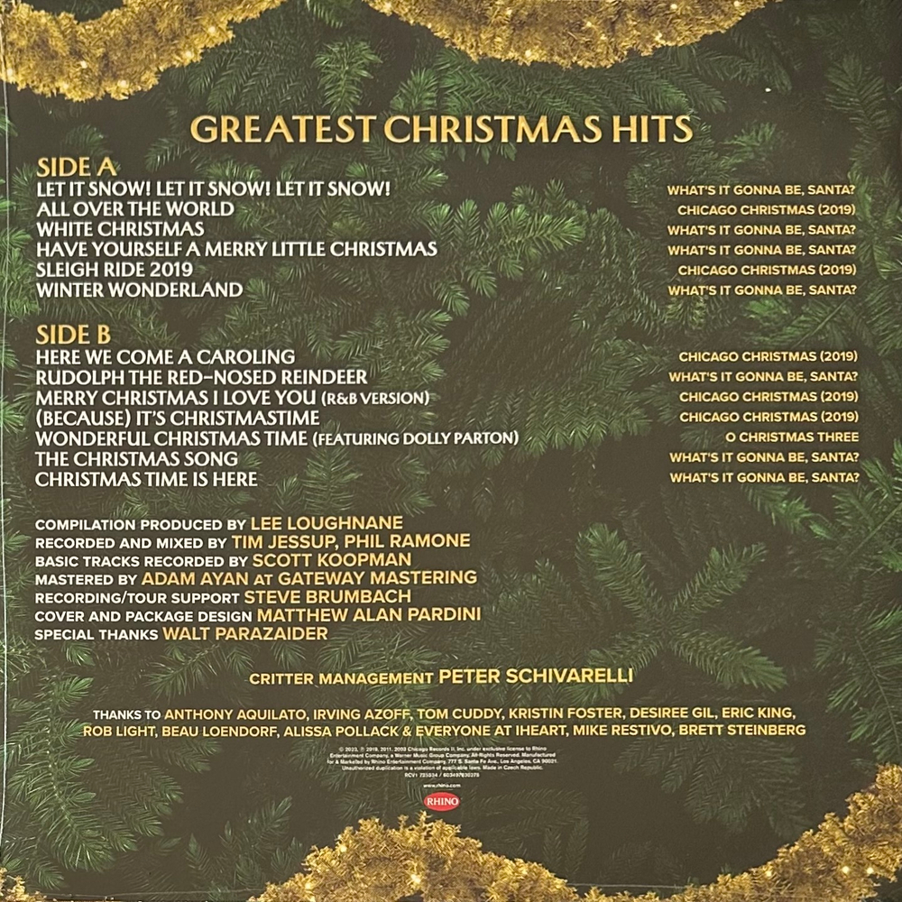 Chicago ‎– Greatest Christmas Hits (Чехия 2023г.) Green