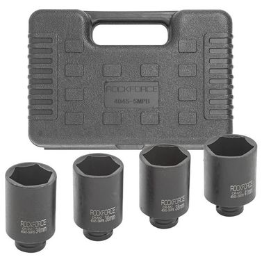 Набор головок ударных глубоких 4пр.1/2''(6-гр.) в кейс RockForce##Rock FORCE RF-4045-5MPB