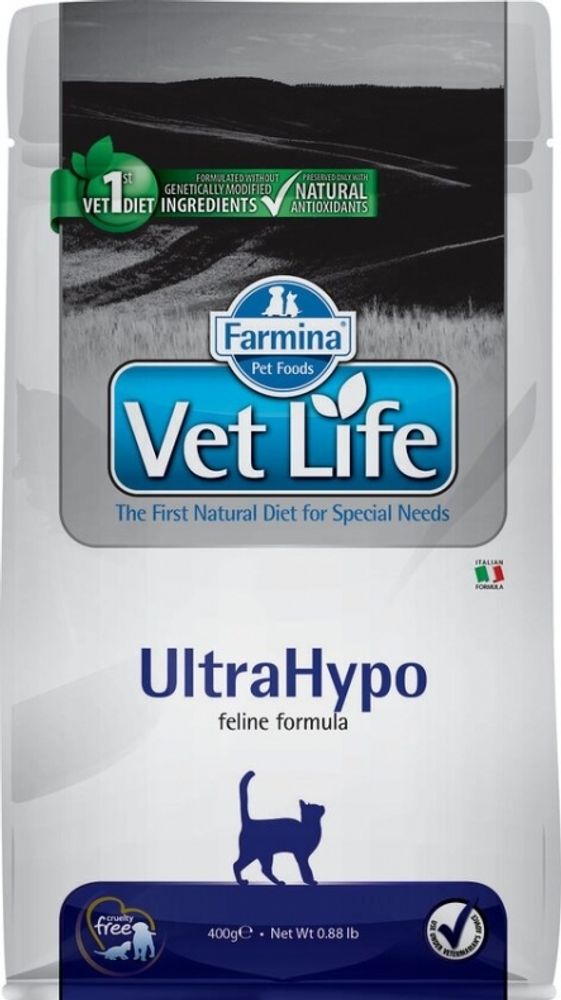 Сухой корм Farmina ULTRAHYPO для кошек при пищевой аллергии и/или пищевой непереносимости 10 кг Сухой корм Farmina ULTRAHYPO для кошек при пищевой аллергии и/или пищевой непереносимости 10 кг