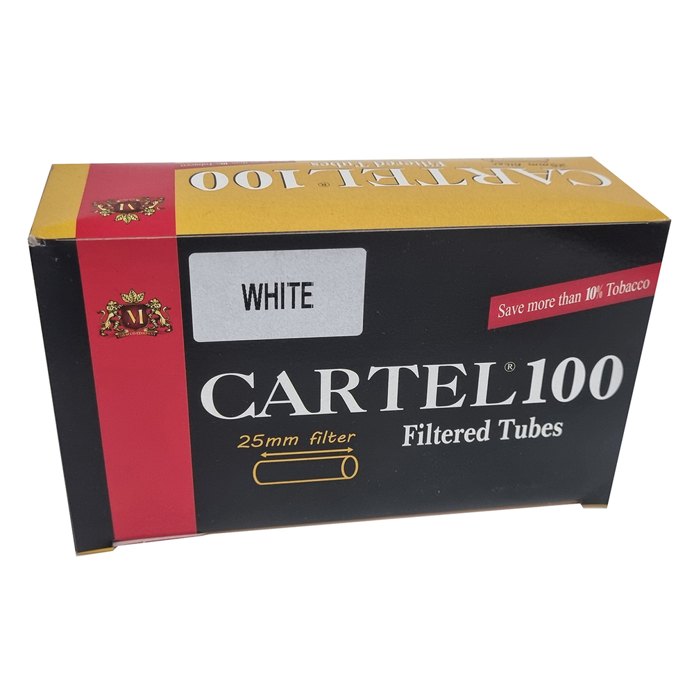 Гильзы для сигарет "Cartel" Extra Long Filter White 25мм 100шт