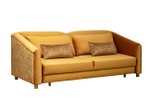 Диван Garda Decor Треви (Trevi) 230М(К) трехм раскл с кантом оранж Velv ORANG+Lattice ORANG 232*103*88 см