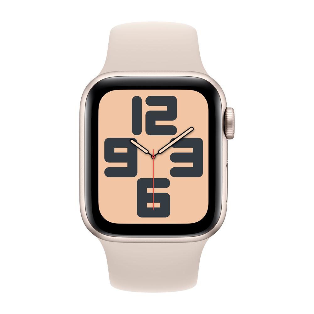 Умные часы Apple Watch SE 2 (2024) GPS, 40mm, Starlight Aluminium Case with Sport Band S/M, Starlight (Сияющая звезда)