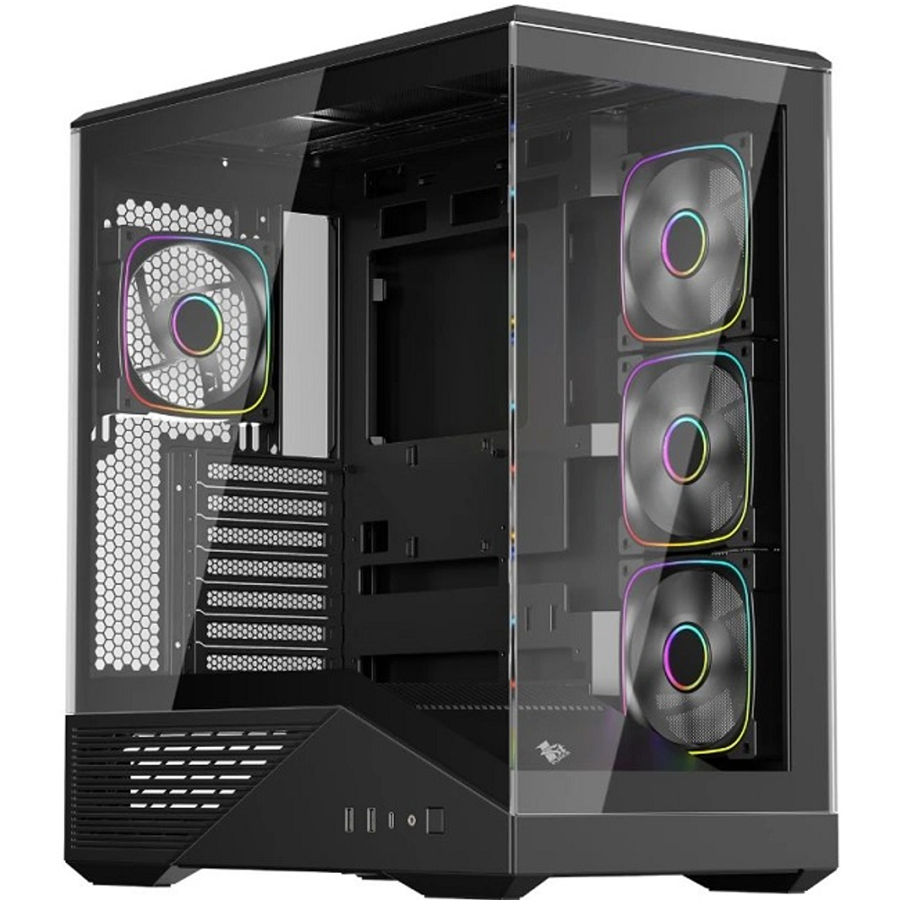 Корпус Midi-Tower 1STPLAYER GM7 ARGB Black (GM7-BK-3FN7R-1FN7)