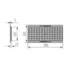 Решетка чугунная ячеистая Norma DN200 C250  500*245*21 (32023C)