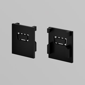 Комплект заглушек для алюминиевого профиля O-TR002-EC чёрный Exility IP Outdoor Maytoni