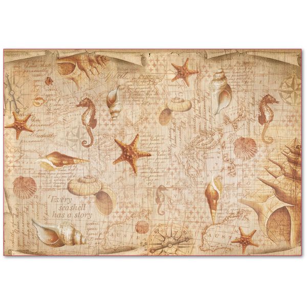 Бумага рисовая 48х33 см, Морские мотивы, Stamperia, 1 лист