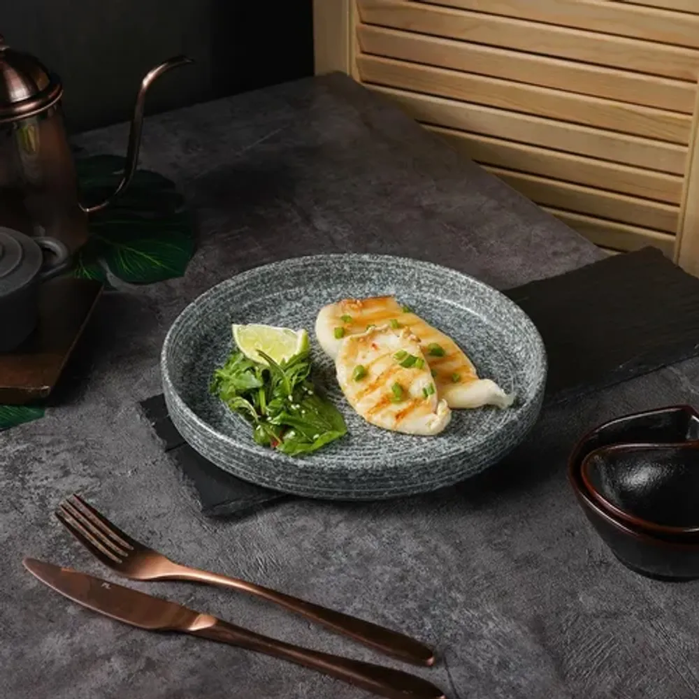 Тарелка с бортом d 23 см h3 см глазурь Glossy Stone Untouched Taiga P.L. Proff Cuisine [1]