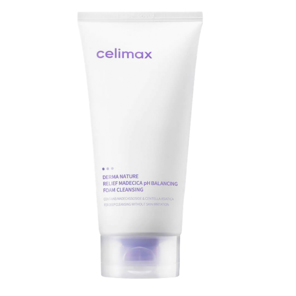 Слабокислотная очищающая пенка Celimax Derma Nature Relief Madecica pH Balancing Foam Cleansing, 150 мл