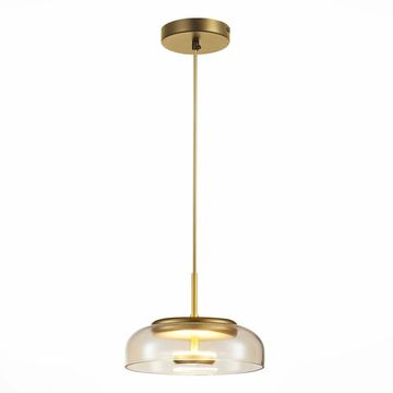 Подвесной светильник LED 1*7W 4000K SL6002.203.01 золотистый/янтарный Lazio ST-Luce