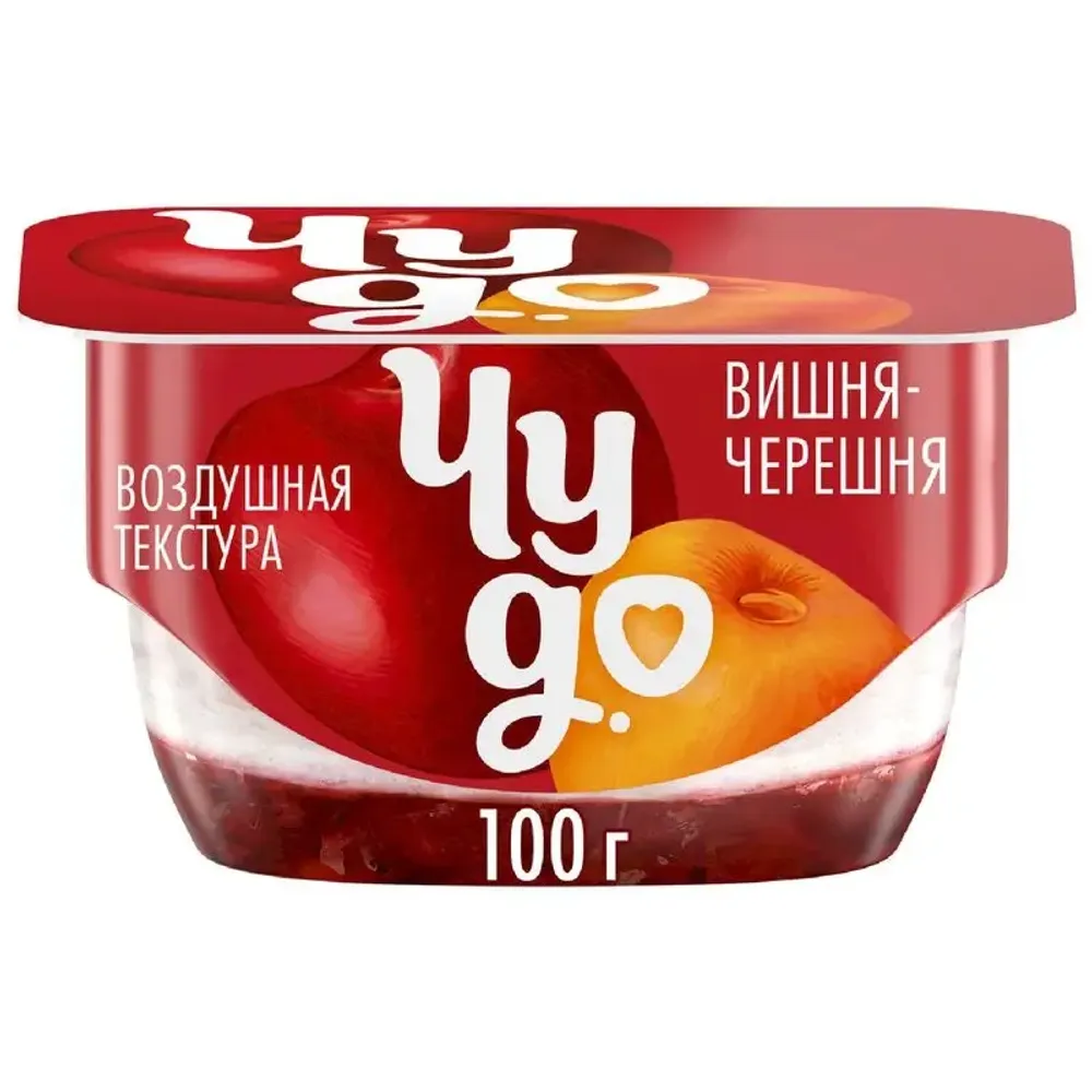 Творожок Чудо 4% 100г вишня черешня