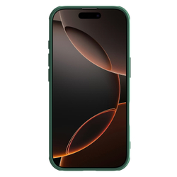 Чехол зеленого цвета (Dark Green) с сдвижной шторкой для камеры от Nillkin для iPhone 16 Pro, серия CamShield Pro Case