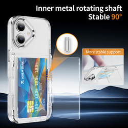 Прозрачный чехол Lumen Case с подставкой 2‑в‑1 и отделением для карт: iPhone 17