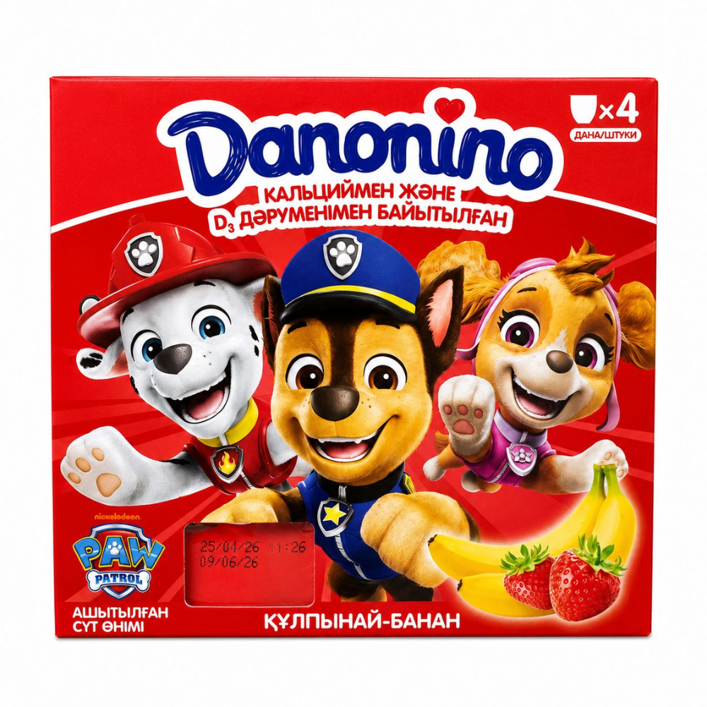 Йогурт Danonino клубника-банан 180 гр