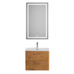 Подвесная тумба с раковиной Belbagno DUE 60 см Rovere Nature DUE-600-2C-SO-RN-P + BB-8076-3-60