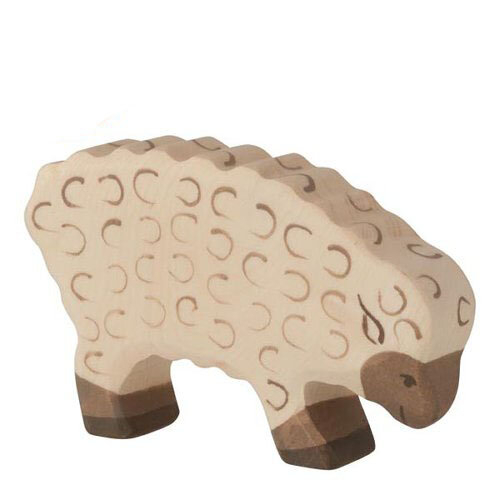 Овцы породы лесной тигр, едят HOLZTIGER