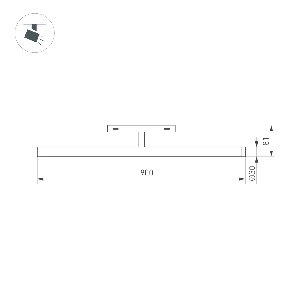 Светильник MAG-ORIENT-TUBE-TURN-L900-30W Warm3000 (WH, 180 deg, 48V) (Arlight, IP20 Металл, 5 лет) 036477