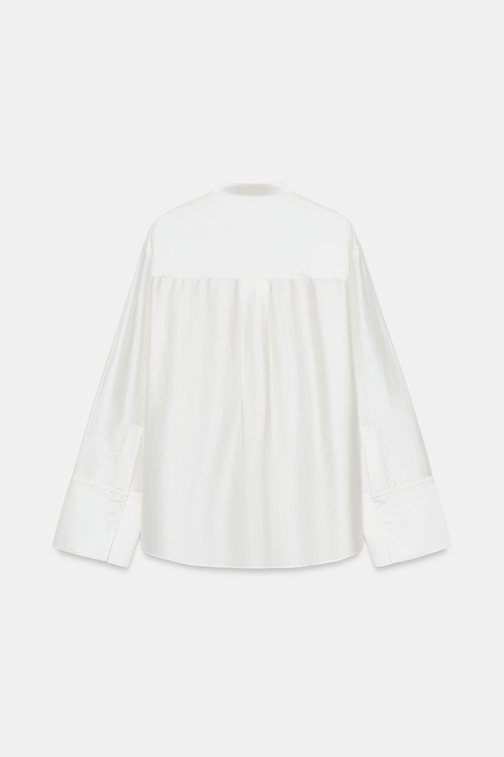 ZARA РУБАШКА С ВЫШИВКОЙ И КАРМАНОМ — ZW COLLECTION, БЕЛЫЙ