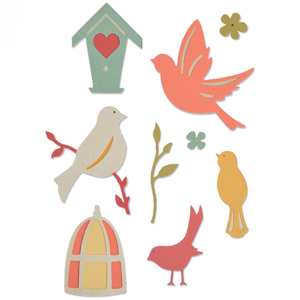 Набор ножей для вырубки Sizzix® Thinlits™ Die Set 9PK Sweet Bird by My Life Handmade