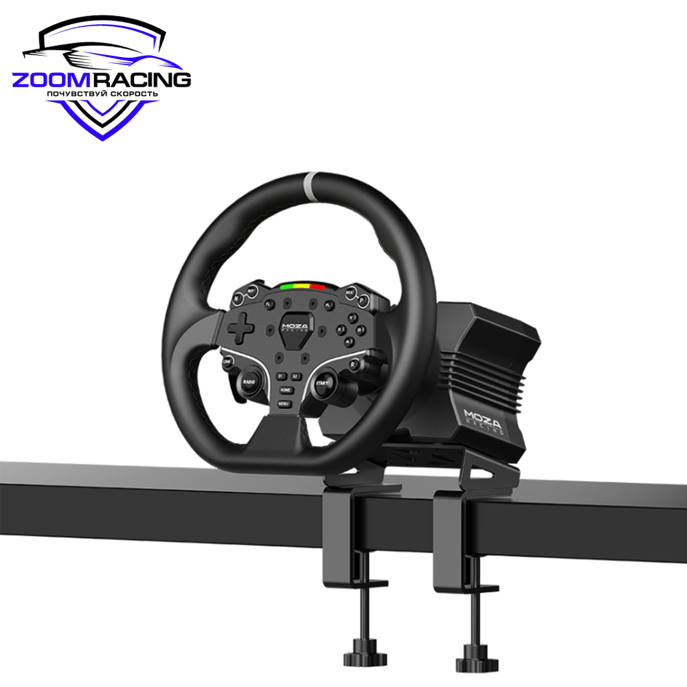 MOZA Racing R5 Bundle: руль, база, педали для симрейсинга — детали