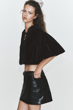 Топ из велюра с кружевом - H&M