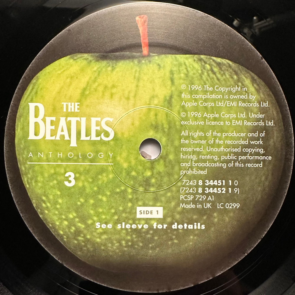 The Beatles - Anthology 3 LP (Англия 1996г.)