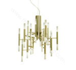 Pendant design lamp  THE LIGHT by Alma 36 lampshades (Gold)