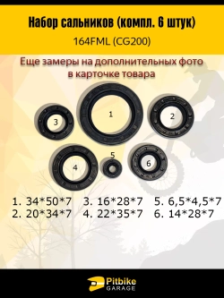 P++ B+ K- Rt Et Набор сальников 164FML (CG200)
