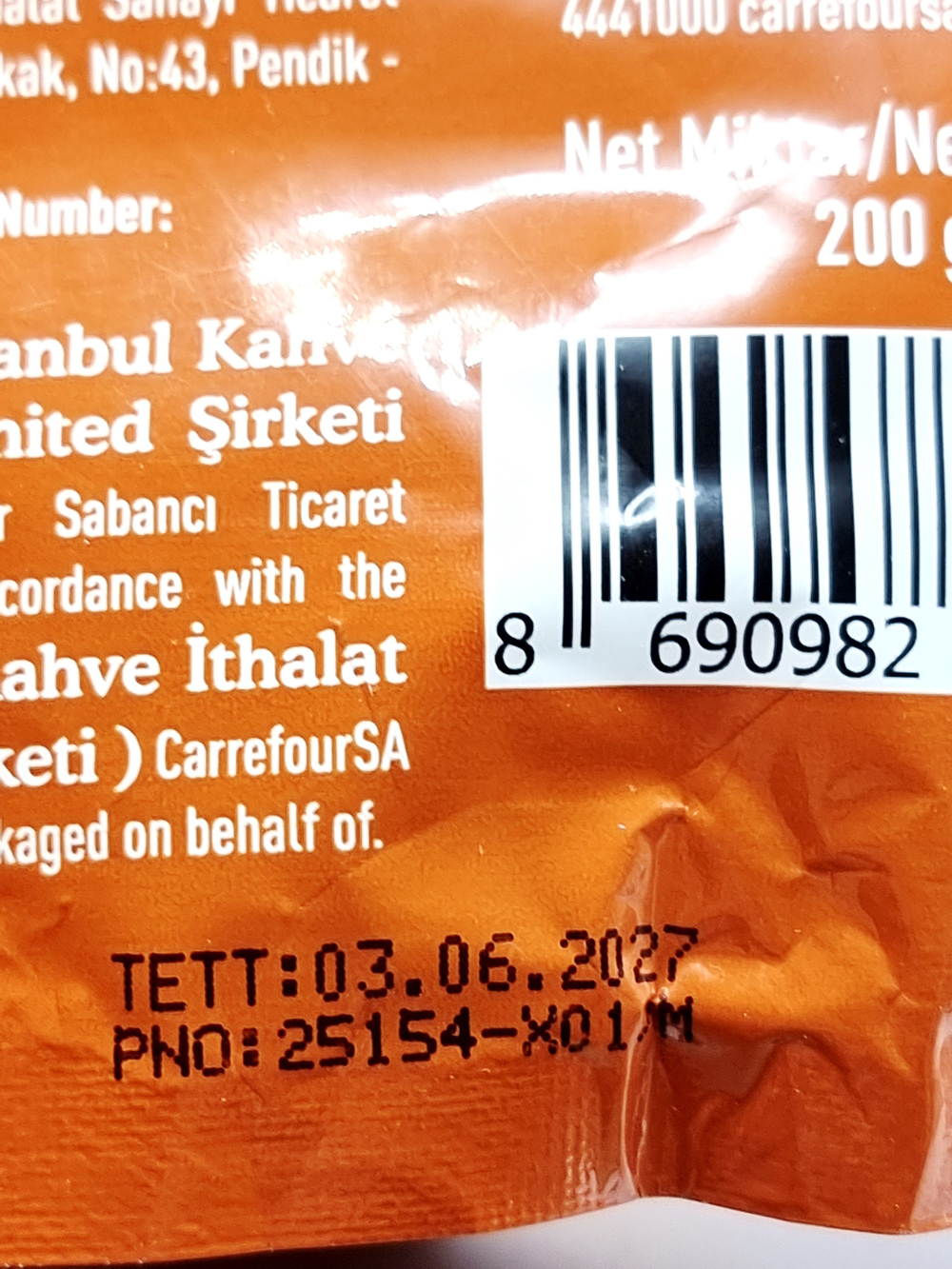 Carrefour сухие растительные сливки для кофе для кофе 200 г (Турция)