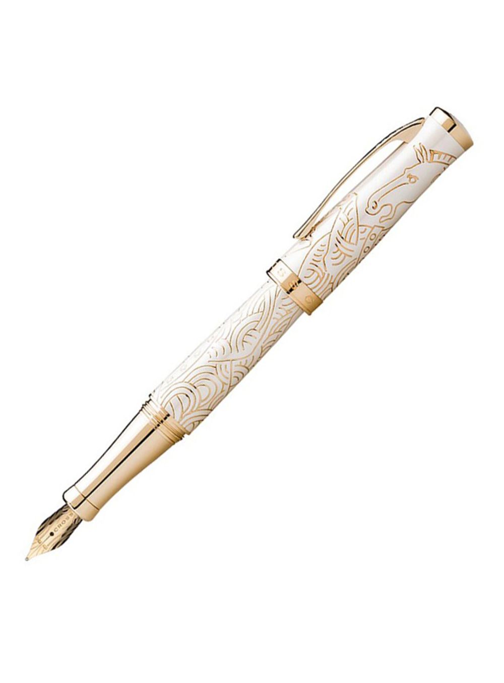 Cross Sauvage Horse Limited White перо M 18Ct (AT0316-15MD)