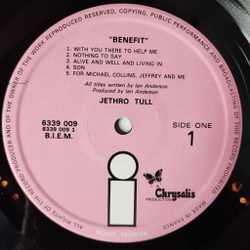 Винтажная виниловая пластинка LP Jethro Tull Benefit (France 1970)