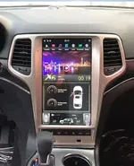 Магнитола для Jeep Grand Cherokee 2013-2021 (цвет шампань) - Kuberg ANS-1823G вертикальный монитор 13.6" в стиле "Тесла" на Android 10, Быстрая, SIM-слот, CarPlay