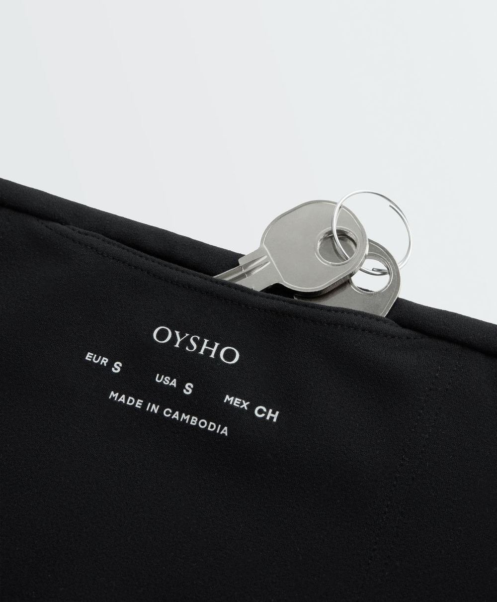OYSHO Брюки Flare Comfortlux с очень высокой посадкой, черный